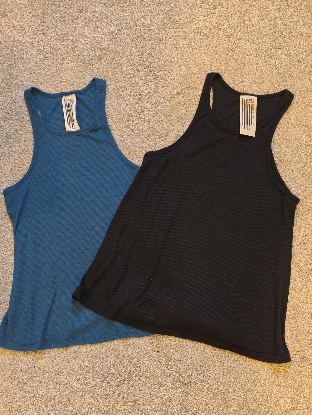 Free People Tanks In Black And Teal